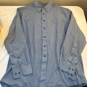 5.11 Tactical Series Men’s Long Sleeve Blue Plaid Snap Button Down Shirt Size XL